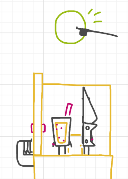 A panel from Running Duos, episode four of the Board Boards object show by Furretwalk/WalkingFurret.